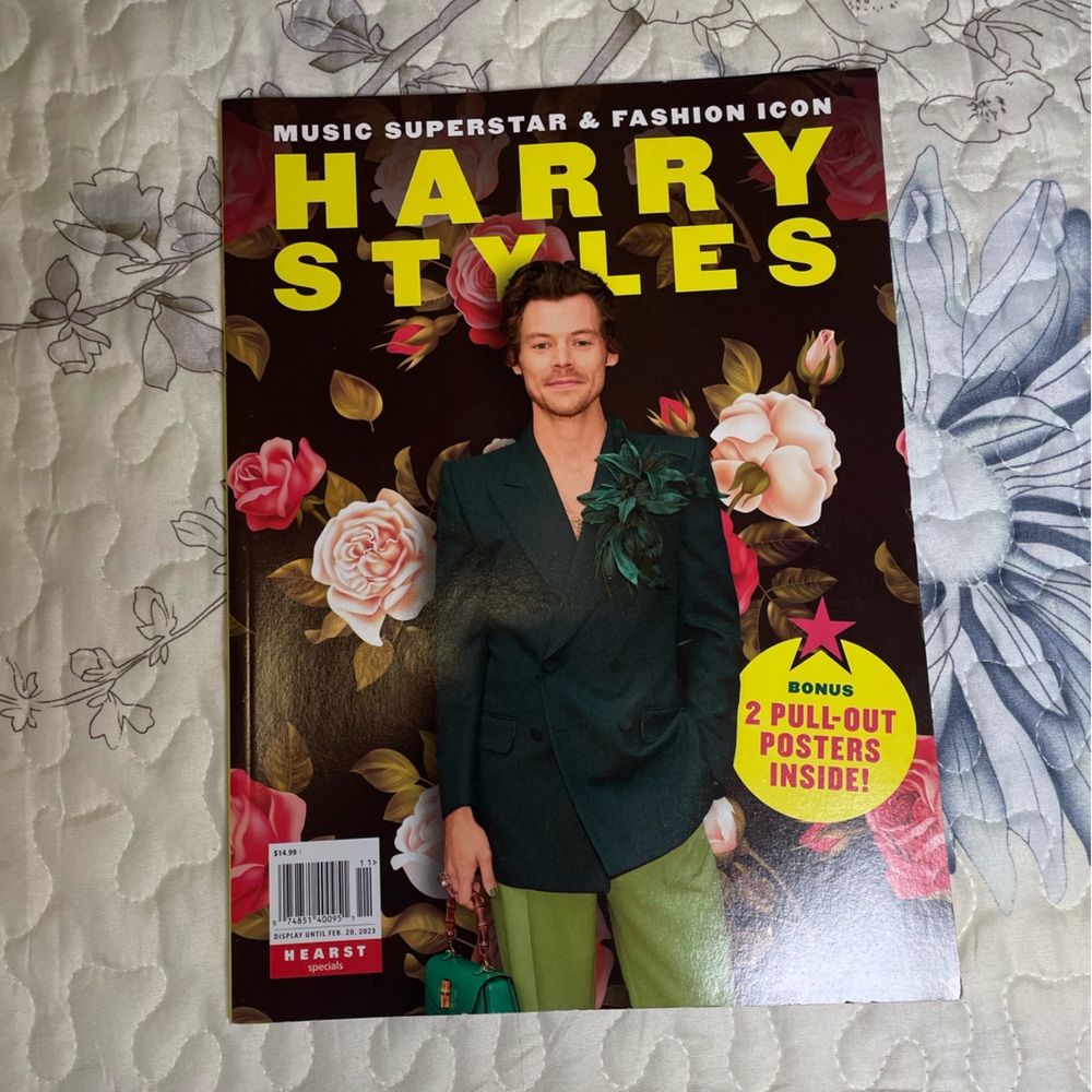 Harry Styles Magazine with Floral Cover
